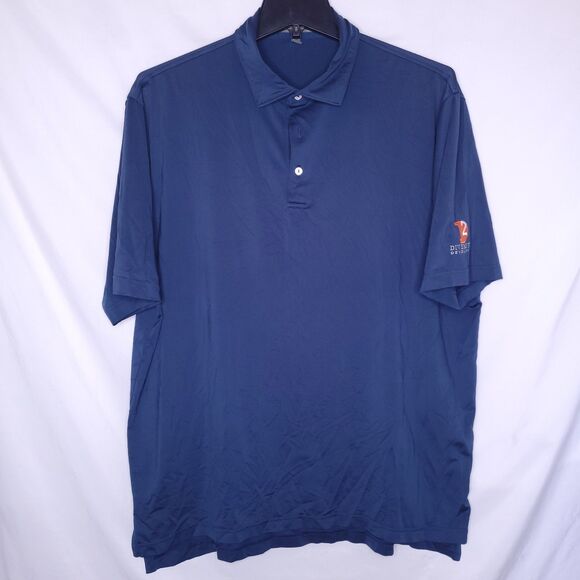 Peter Millar Summer Comfort Polo Shirt Mens XL Navy Golf - Picture 1 of 13
